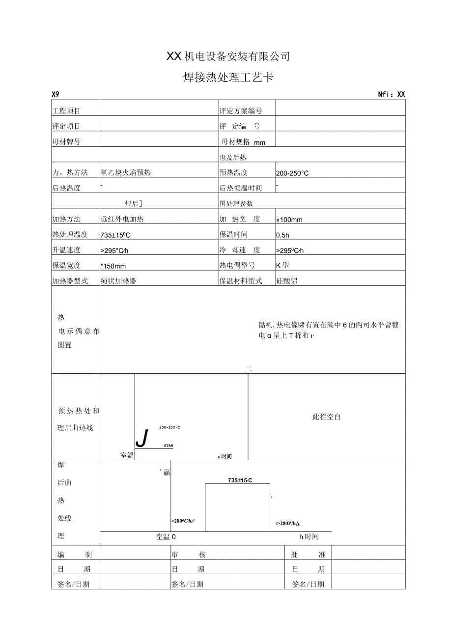 焊接热处理工艺卡.docx_第1页