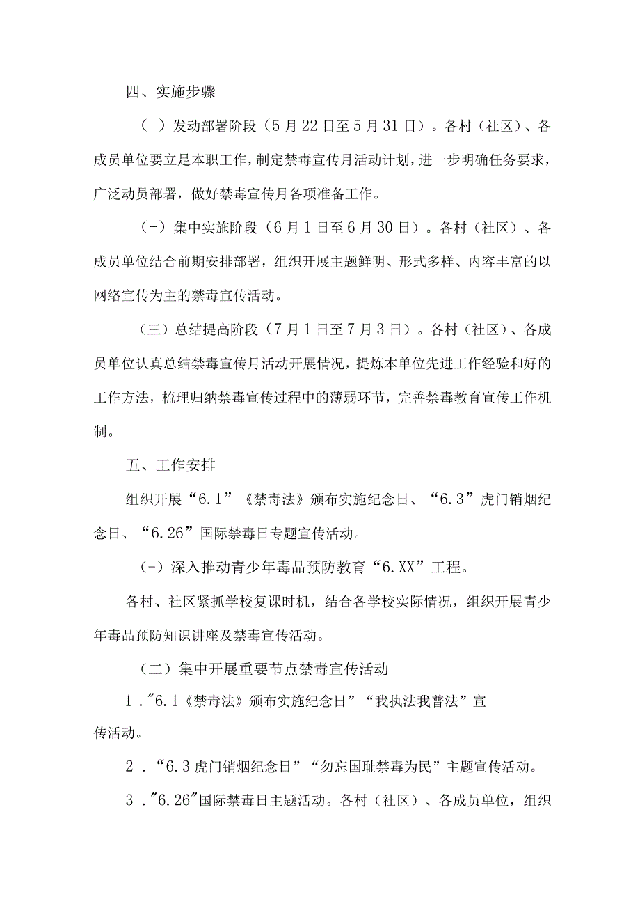 市区缉毒支队开展2023年全民禁毒宣传月主题活动实施方案 5份.docx_第2页