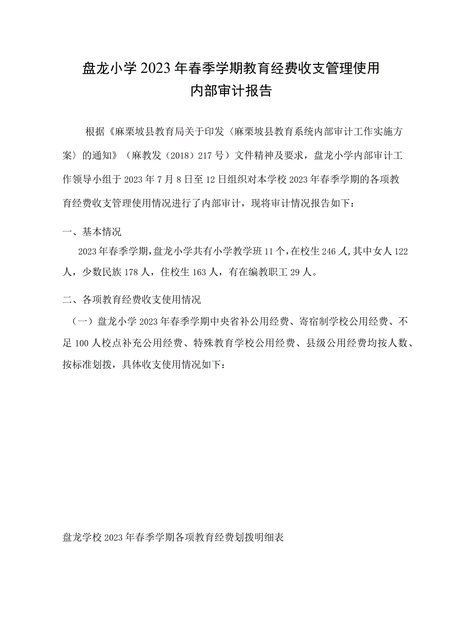 盘龙小学2023年春经费审计报告1.docx_第1页