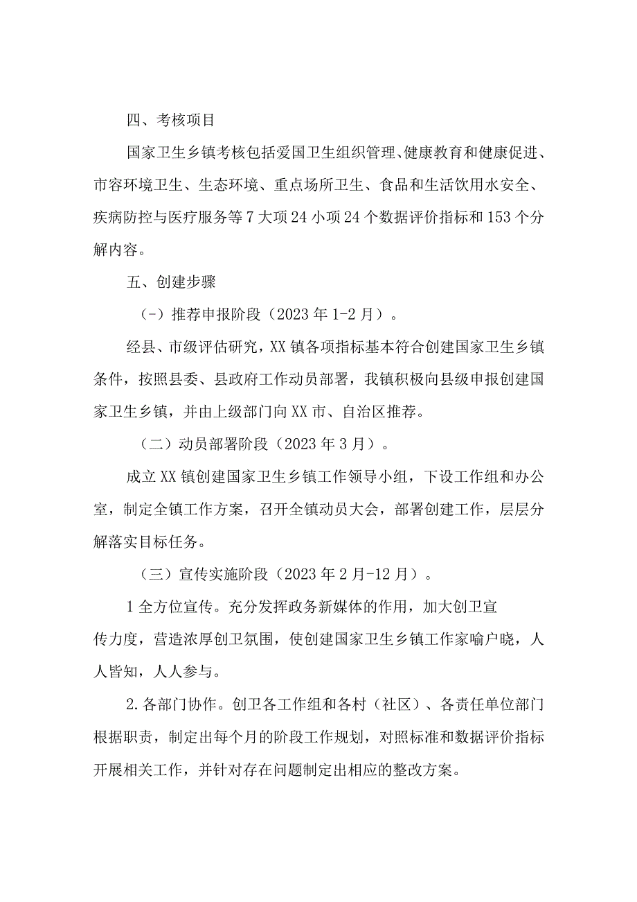 XX镇创建国家卫生乡镇工作实施方案.docx_第2页