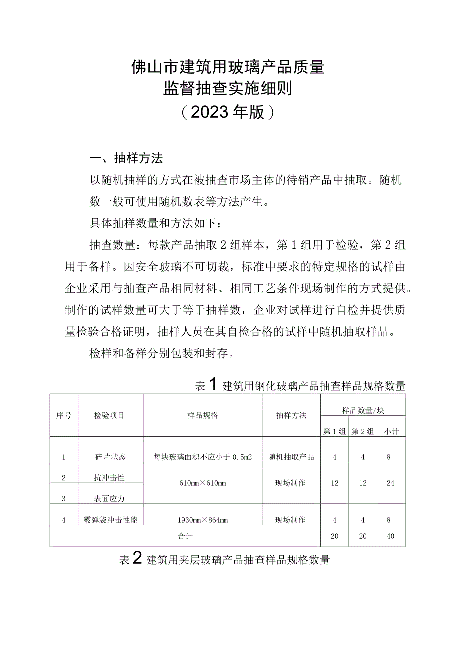 12佛山市建筑用玻璃产品质量监督抽查实施细则2023版.docx_第1页