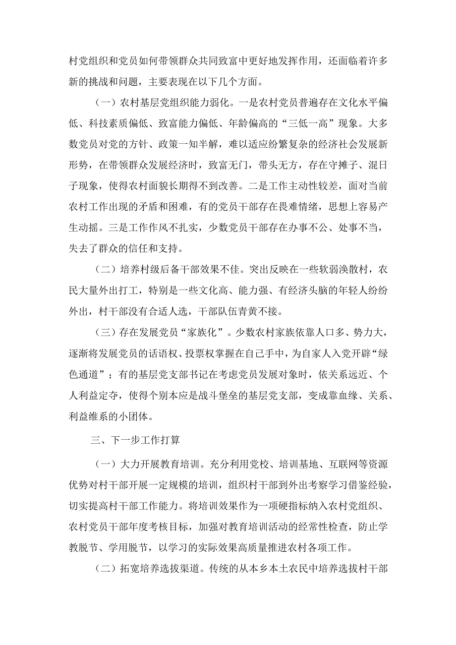 2023主题教育专题调研：关于农村基层党建的调研报告2篇.docx_第3页