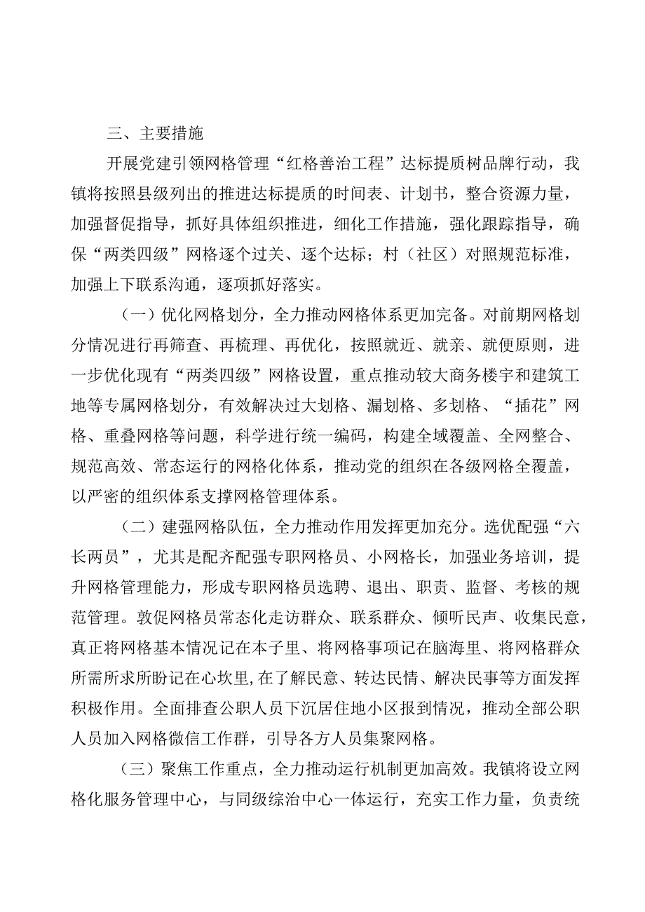 XX镇党建引领网格管理红格善治工程达标提质树品牌行动方案.docx_第2页