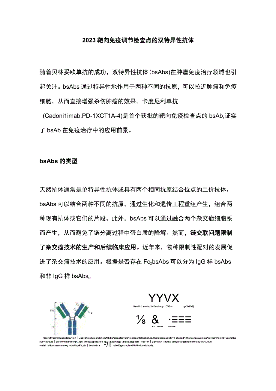 2023靶向免疫调节检查点的双特异性抗体.docx_第1页