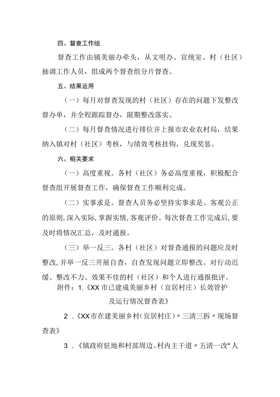 XX镇人居环境整治村庄清洁行动督查方案.docx_第2页