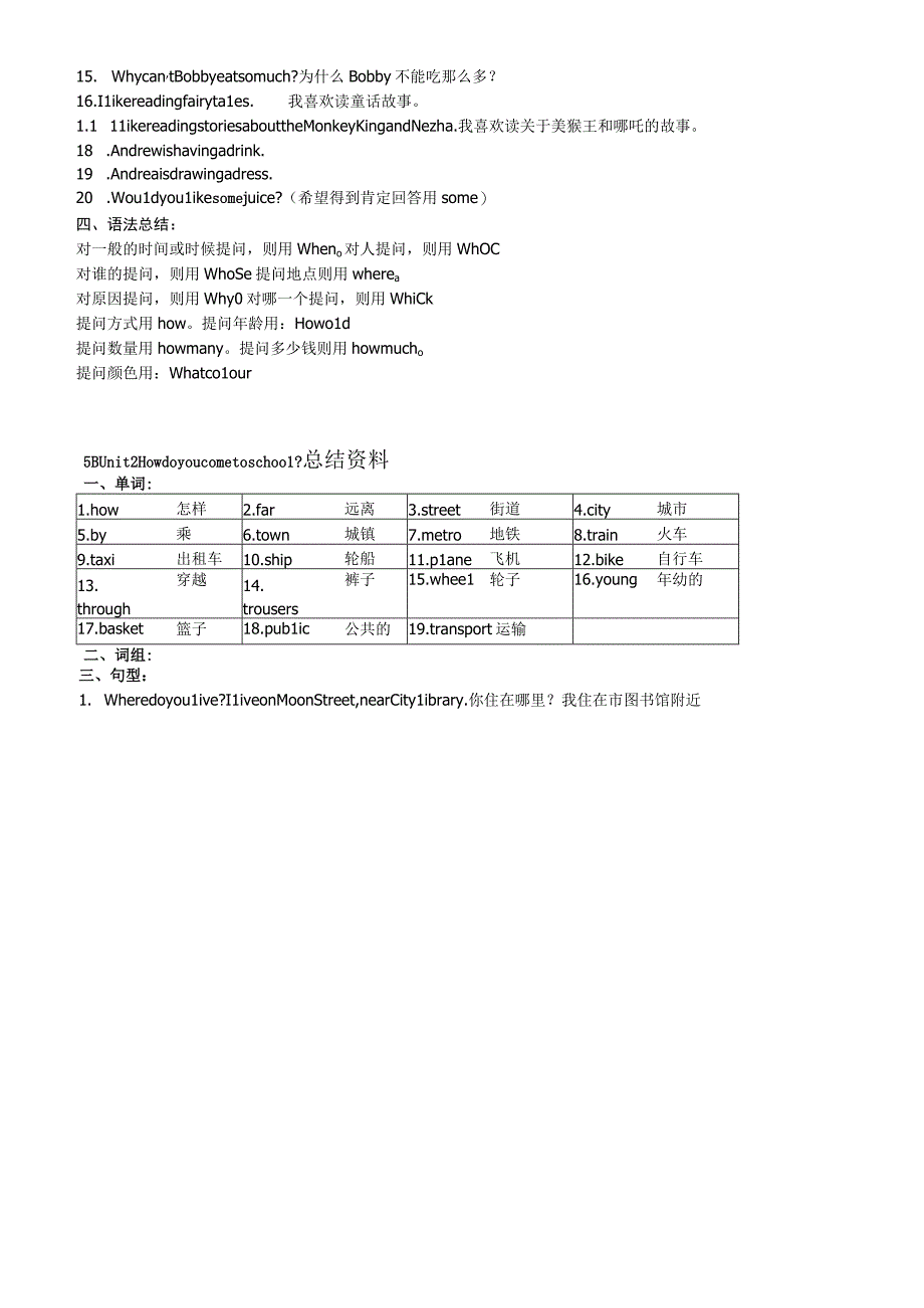 5B Unit 1 Cinderella单词知识点梳理汇总.docx_第2页