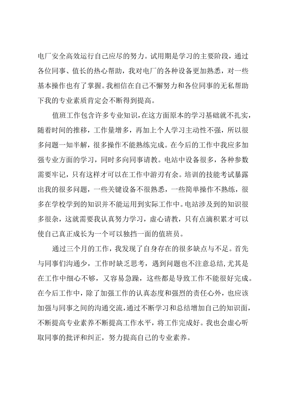 公司新员工试用期工作总结报告4篇.docx_第2页