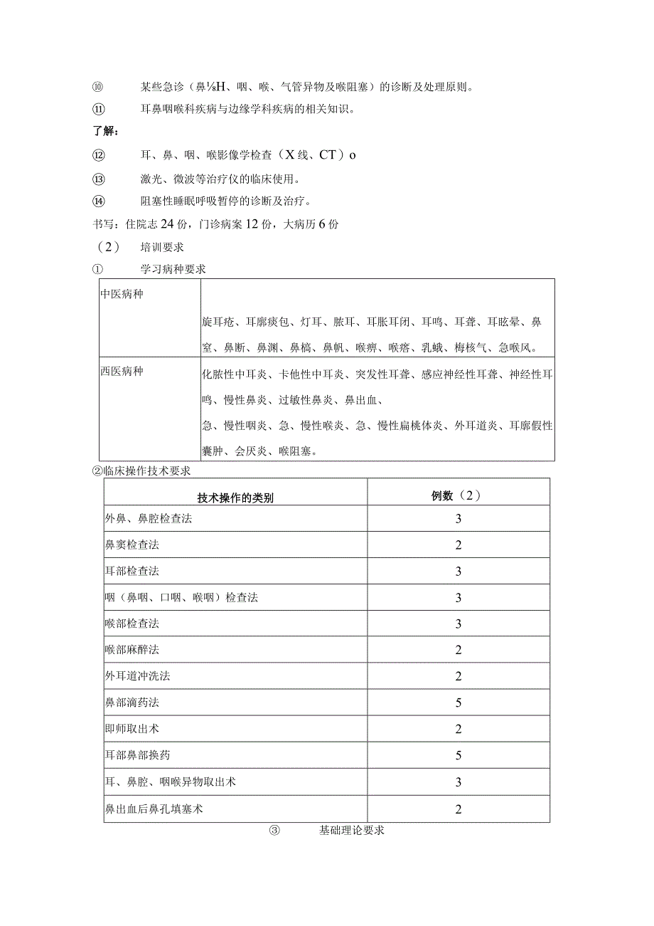 中医五官科住院医师培训目标及内容要求.docx_第2页