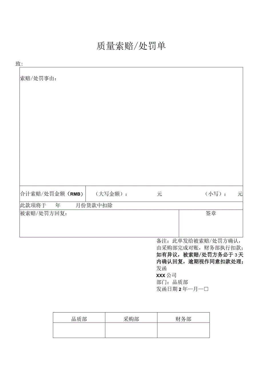 供应商质量索赔及处罚指导培训.docx_第1页