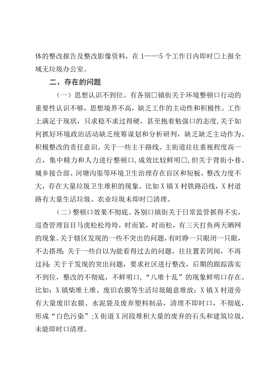 全区环境卫生综合整治专项行动开展情况汇报.docx_第2页