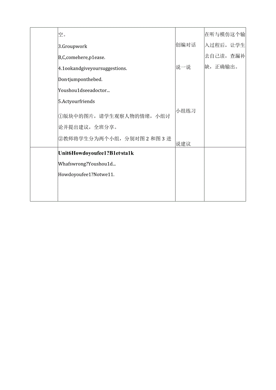 人教PEP六年级上册Unit6 How do you feel B let's talk教案.docx_第3页