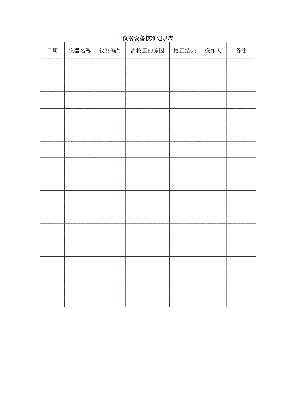 仪器设备校准记录表.docx_第1页