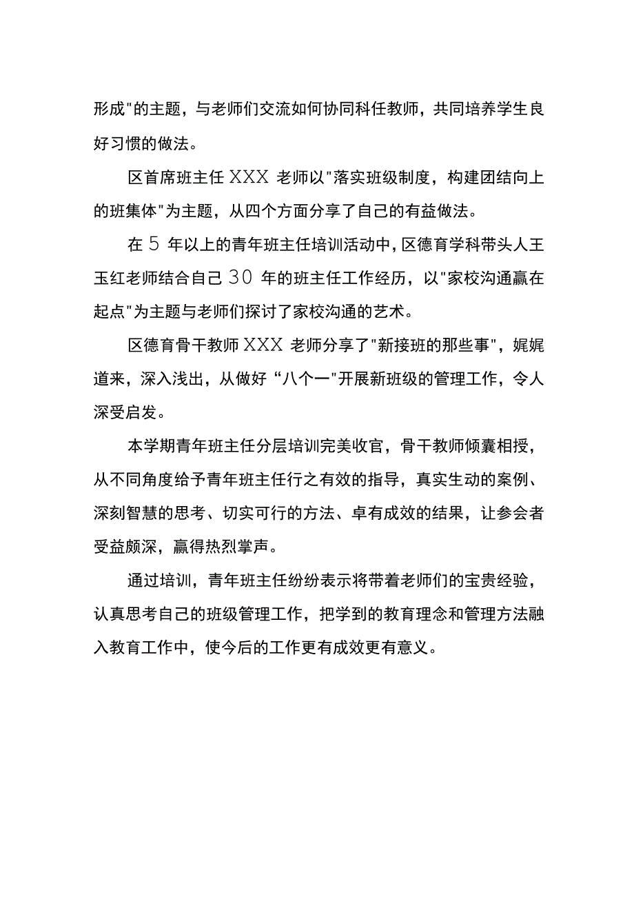 分层培训 提升青年班主任工作实效报道稿.docx_第2页