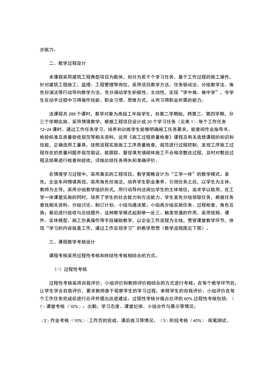 基于工作过程的施工过程质量检查一体化课程教学设计.docx_第2页