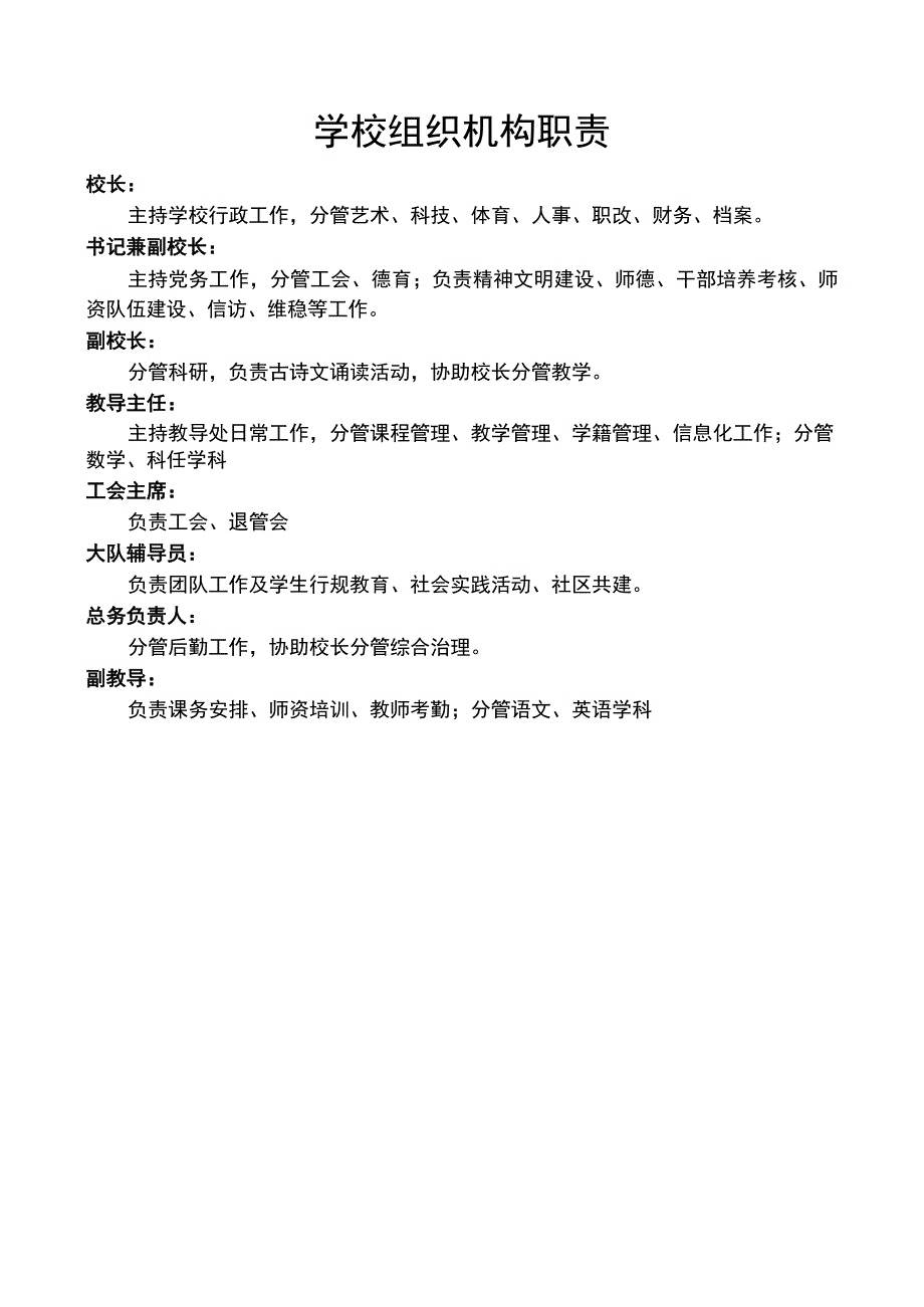 学校组织机构职责.docx_第1页