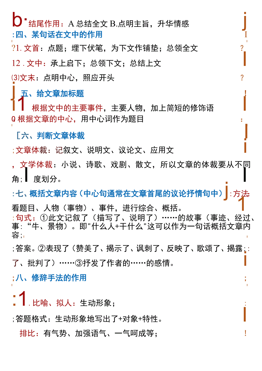 小学五年级必备 阅读理解答题模板.docx_第2页