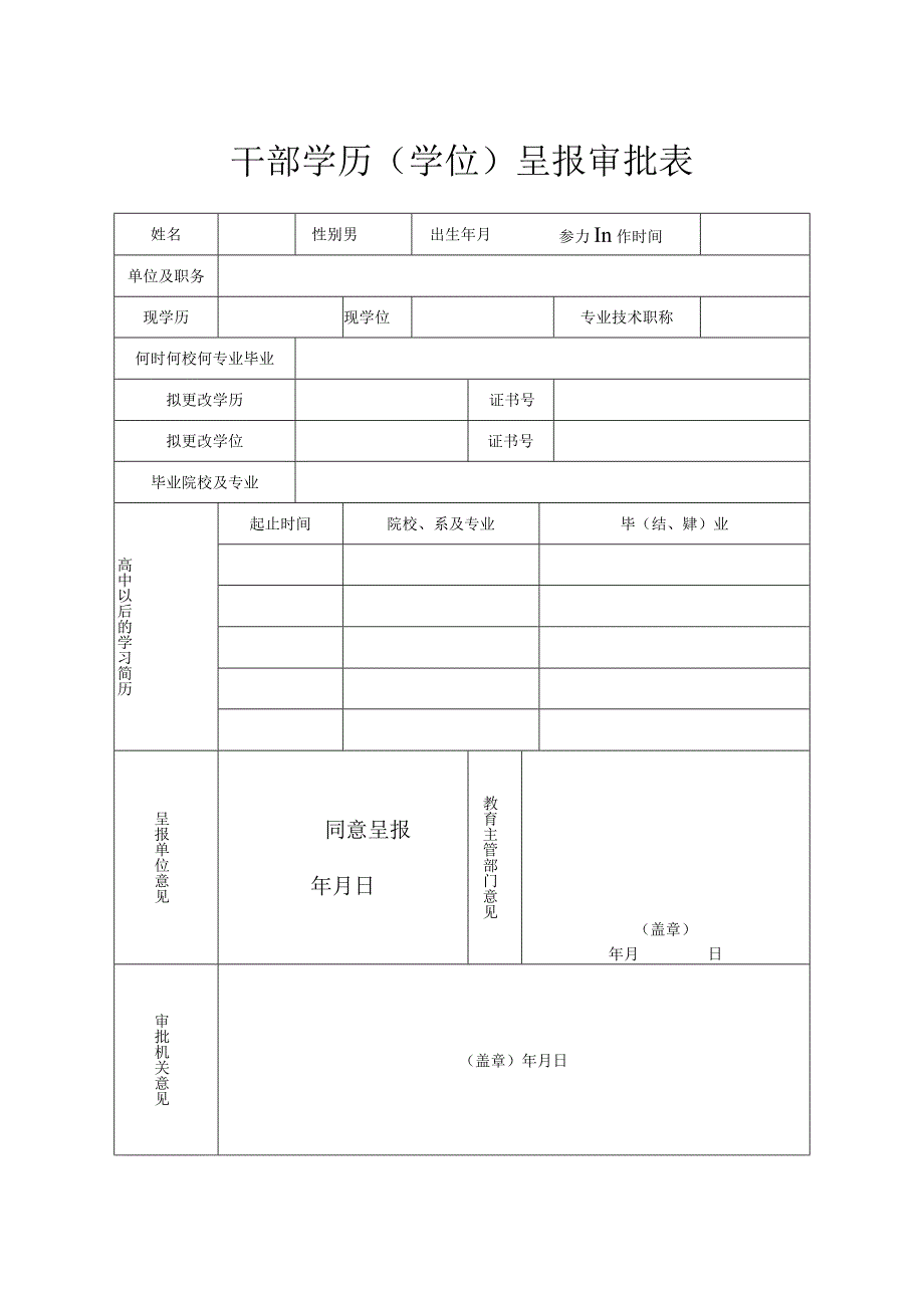 学历学位审批表 模板.docx_第1页