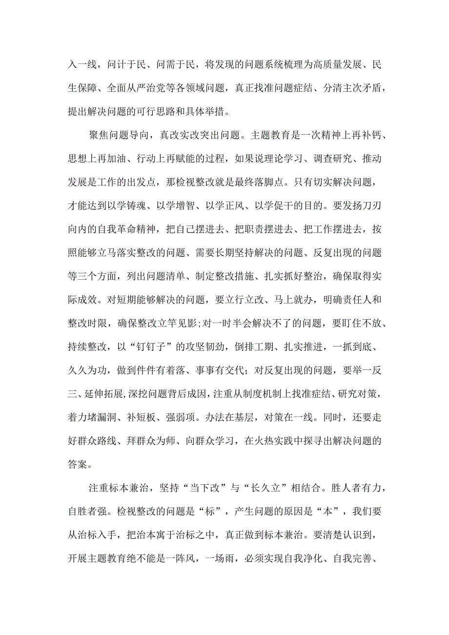 抓好主题教育检视整改心得体会发言.docx_第2页