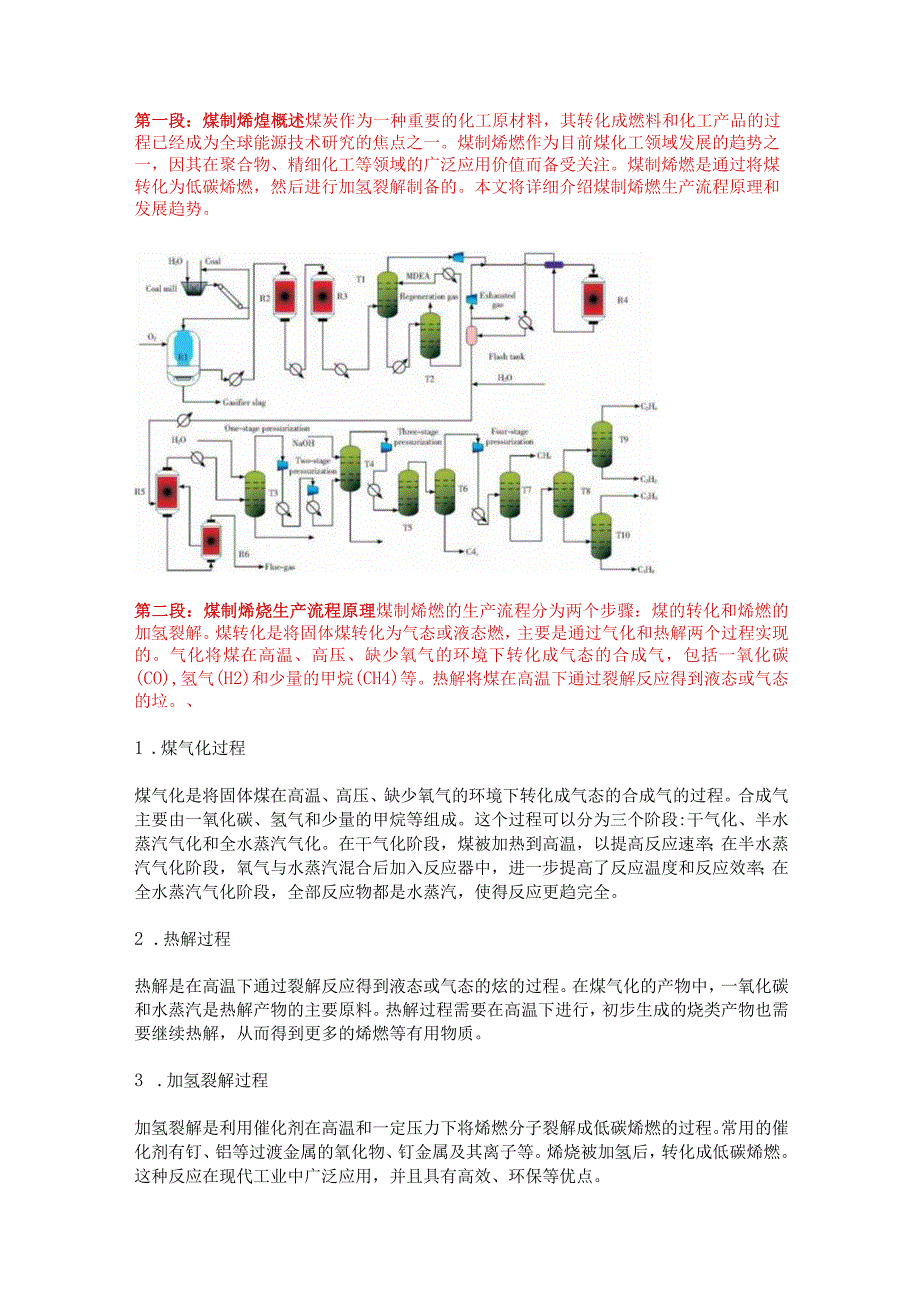 煤制烯烃生产流程原理和发展趋势.docx_第1页