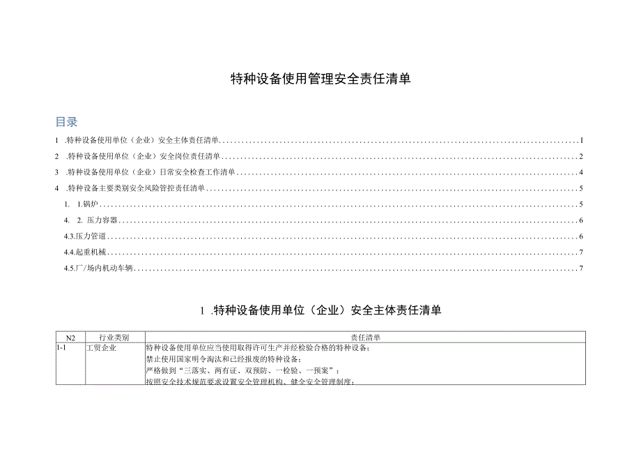 特种设备使用管理安全责任清单.docx_第1页