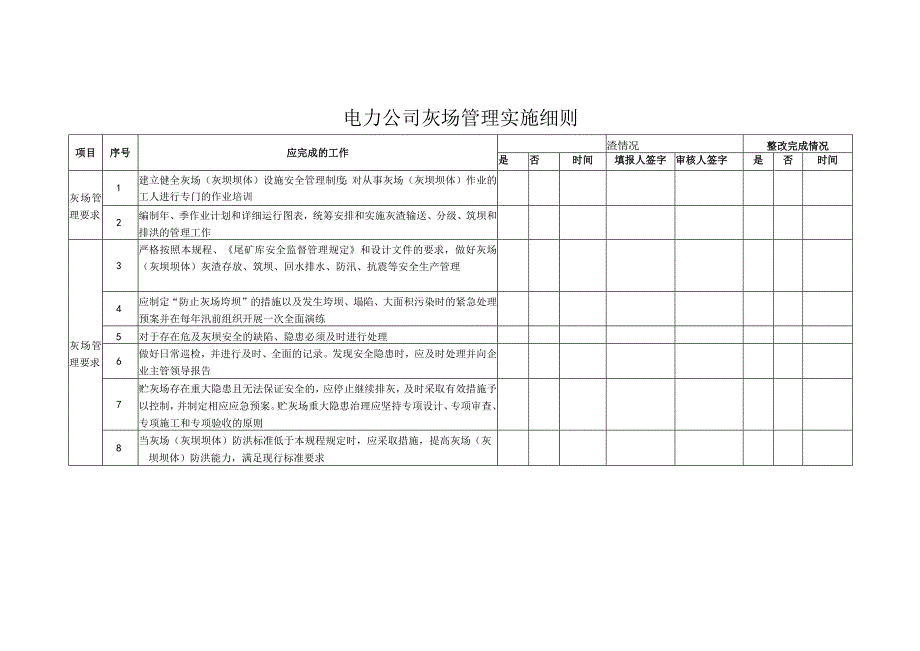 电力公司灰场管理实施细则.docx_第1页