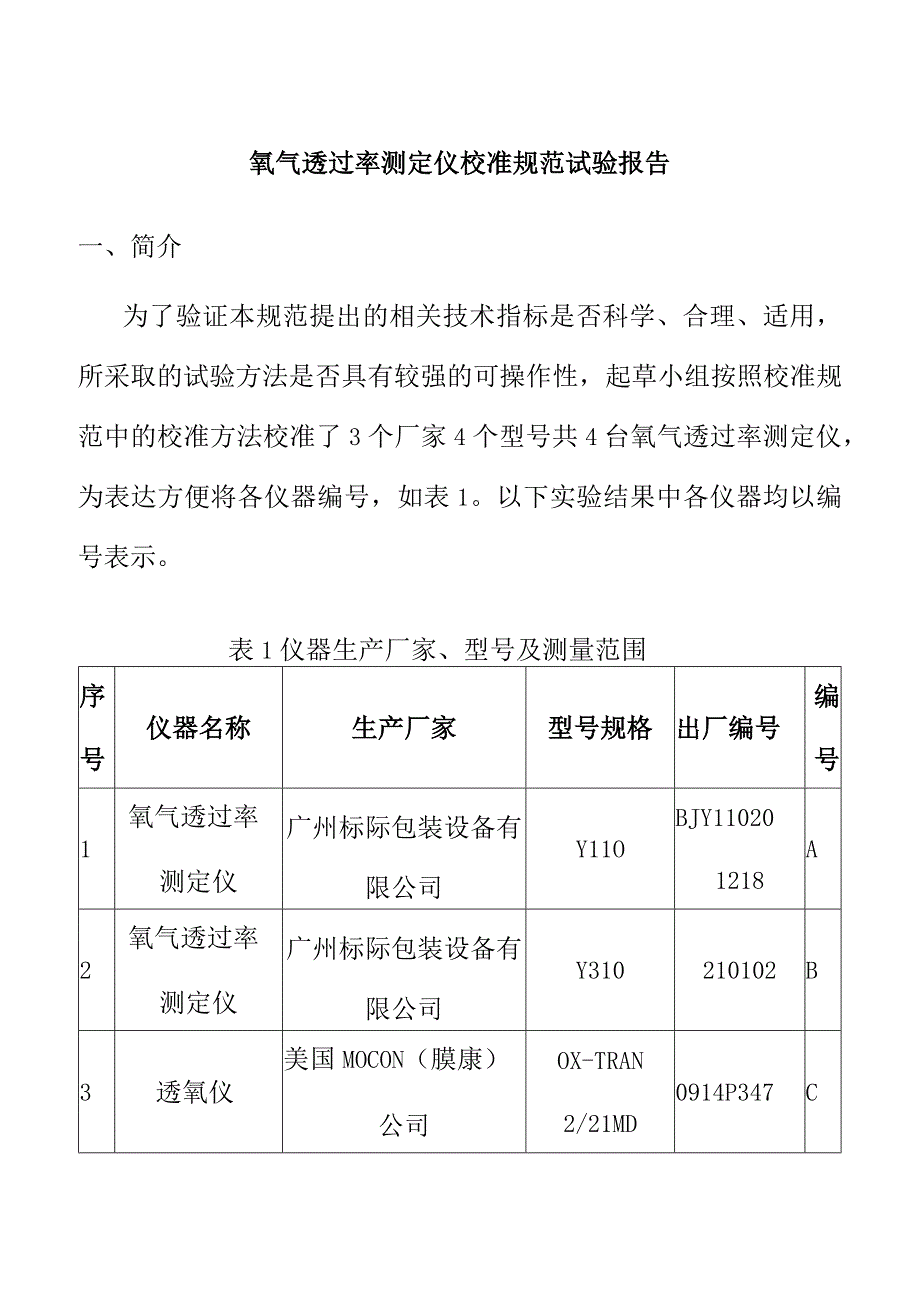 氧气透过率测定仪校准规范试验报告.docx_第3页