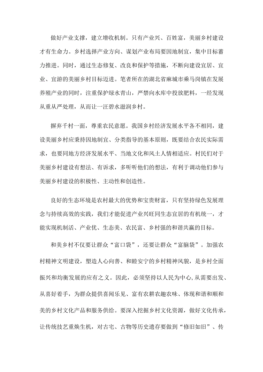 着力和美乡村建设心得体会发言.docx_第2页