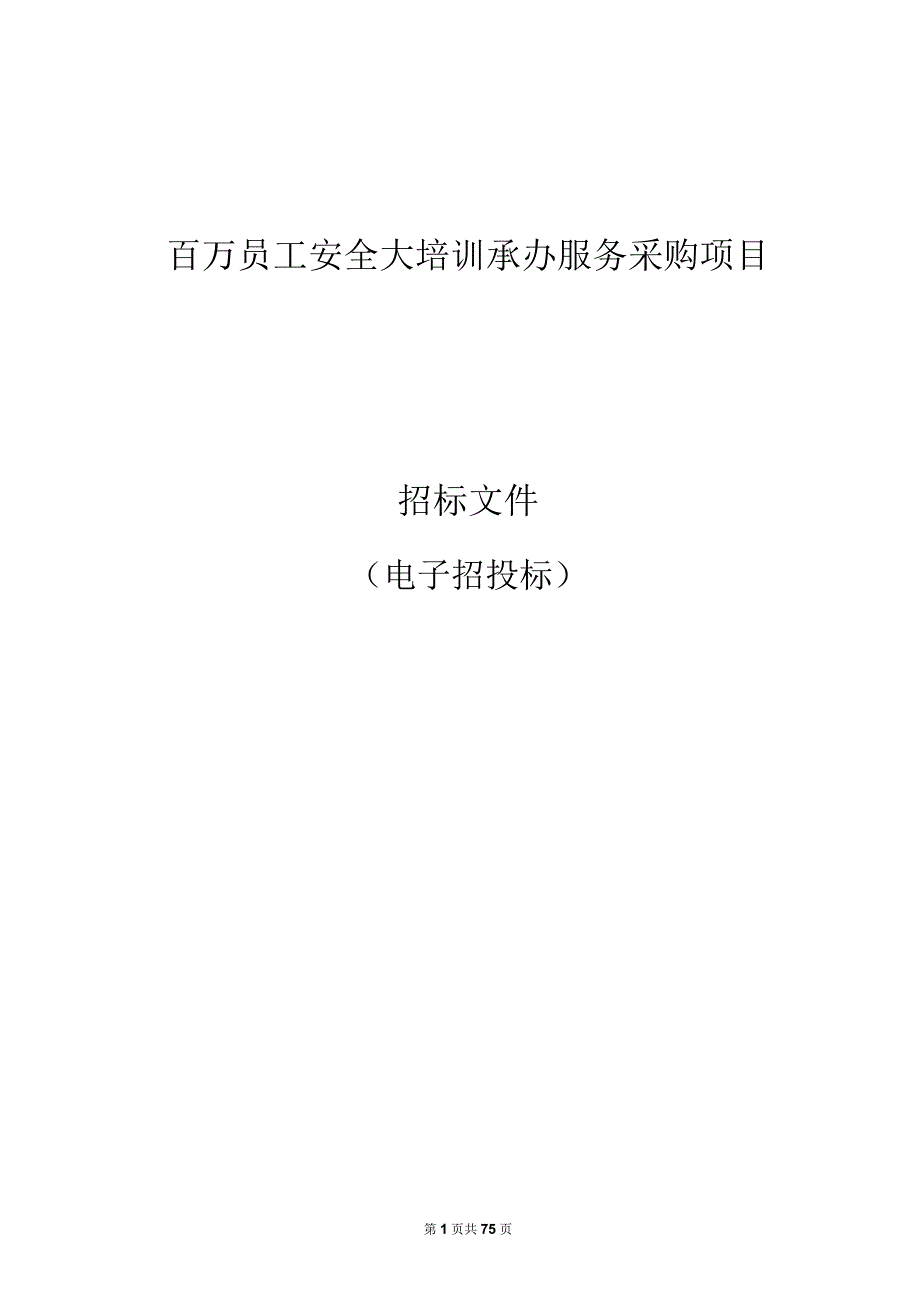 百万员工安全大培训承办服务采购项目招标文件.docx_第1页