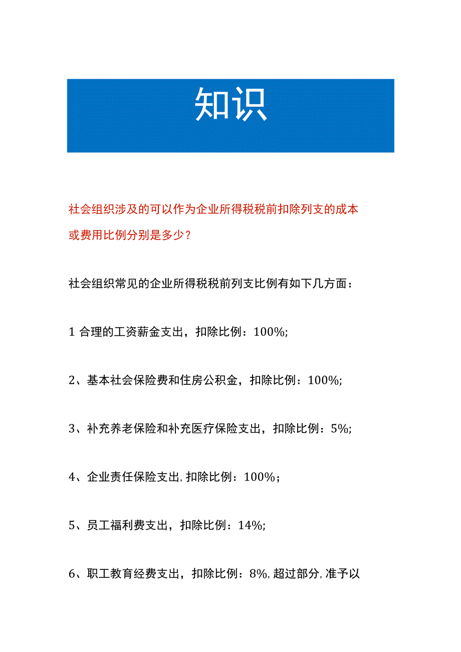 社会组织企业所得税税前扣除项目的比例.docx_第1页