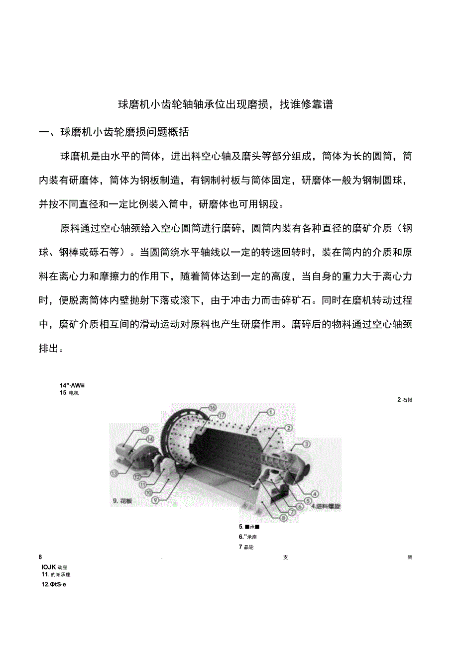 球磨机小齿轮轴轴承位磨损找谁修靠谱.docx_第1页