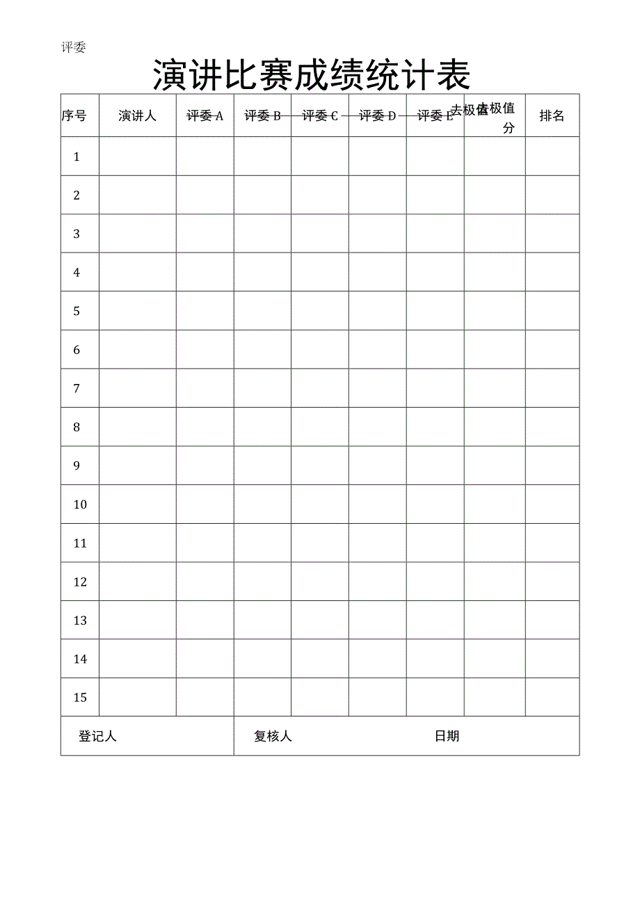 演讲比赛评分表比赛记分表.docx_第2页