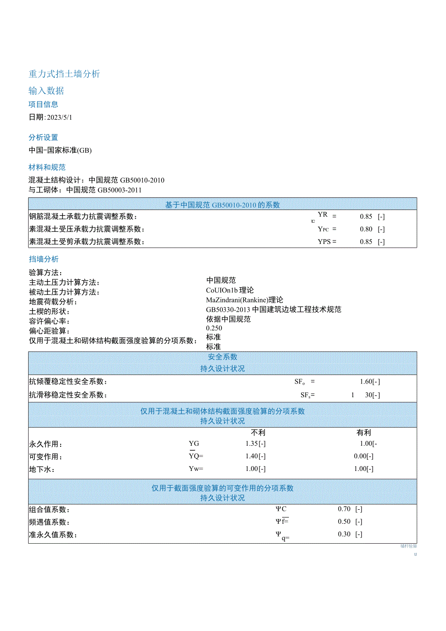 附录挡土墙计算书.docx_第1页