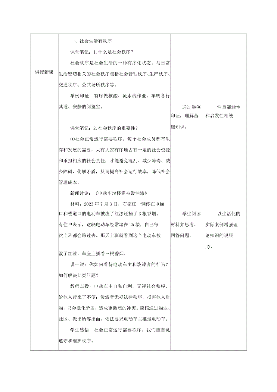 道德与法治人教版八年级上册2017年新编31 维护秩序教学设计.docx_第2页