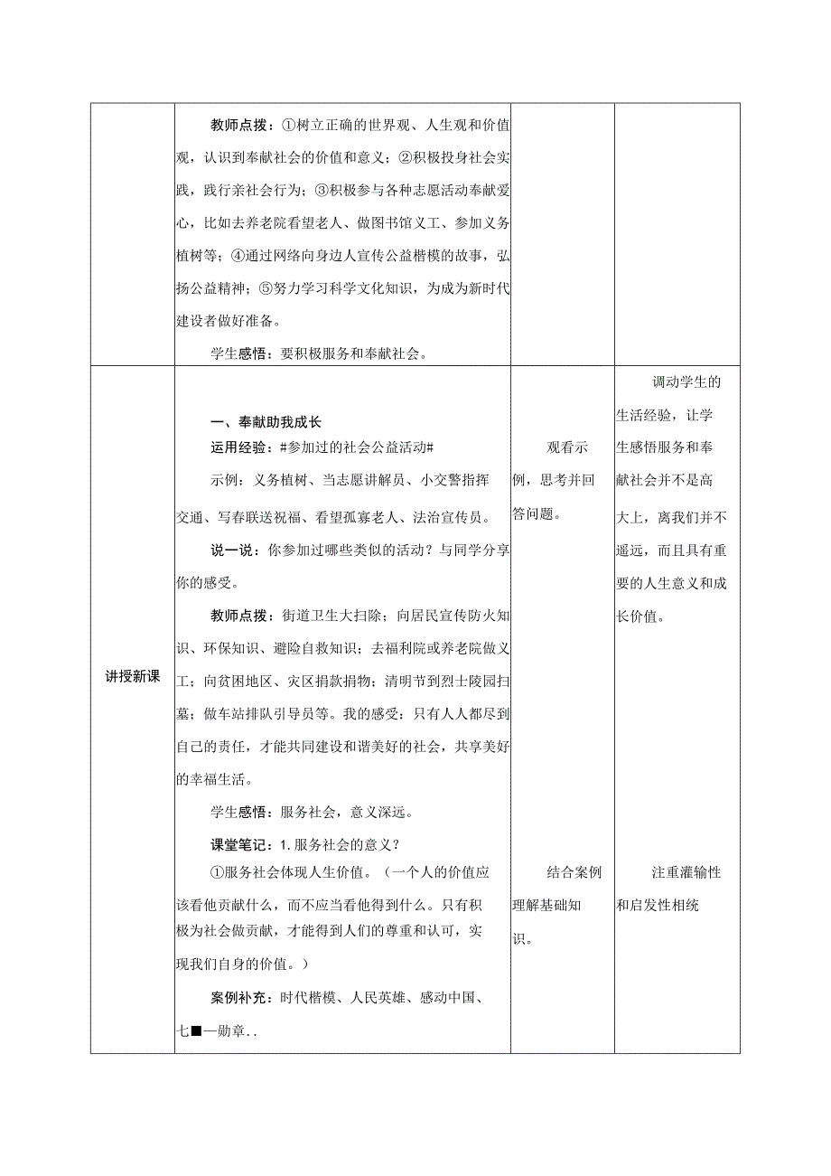 道德与法治人教版八年级上册2017年新编72 服务社会教学设计.docx_第2页