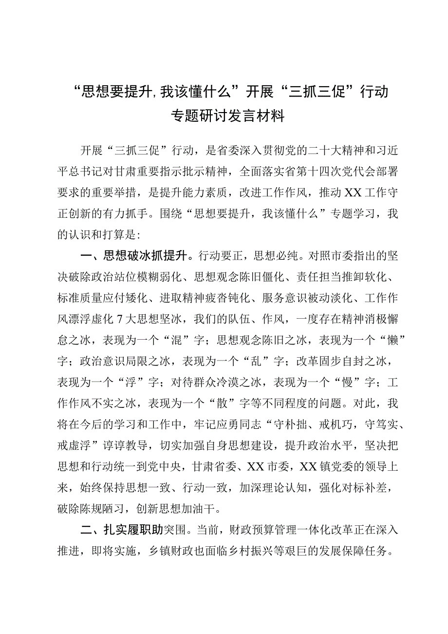 2023开展三抓三促行动专题研讨心得体会汇编.docx_第2页