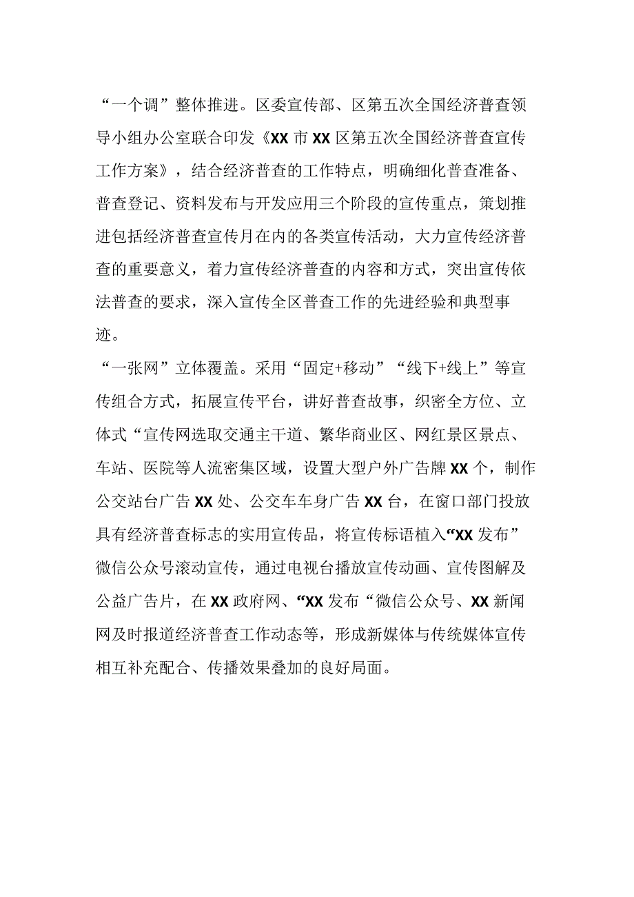 XX区五个一宣传推进五经普.docx_第2页