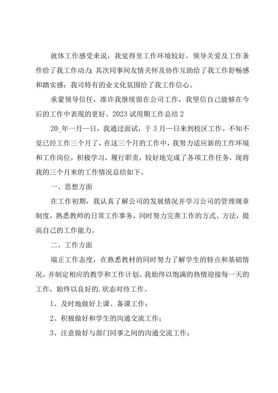 2023试用期工作总结.docx_第3页