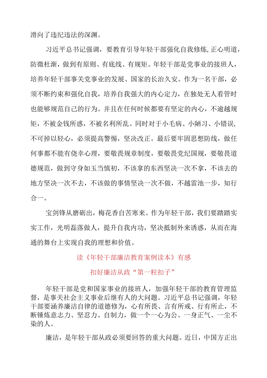 2023年读《年轻干部廉洁教育案例读本》有感.docx_第2页