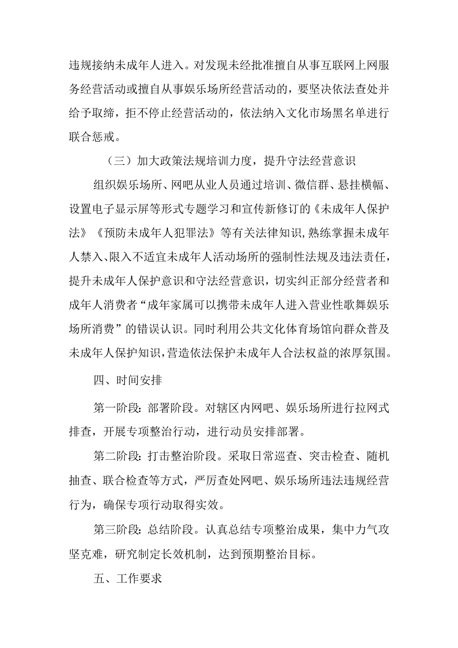 XX县2023年开展娱乐场所网吧执法检查暨未成年人保护专项整治行动实施方案.docx_第3页