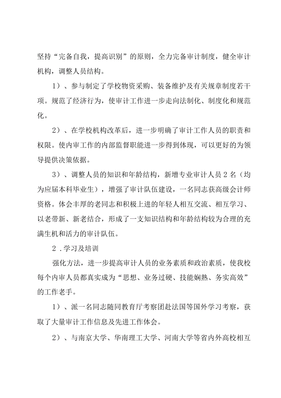 2023高校审计部个人工作总结3篇.docx_第2页