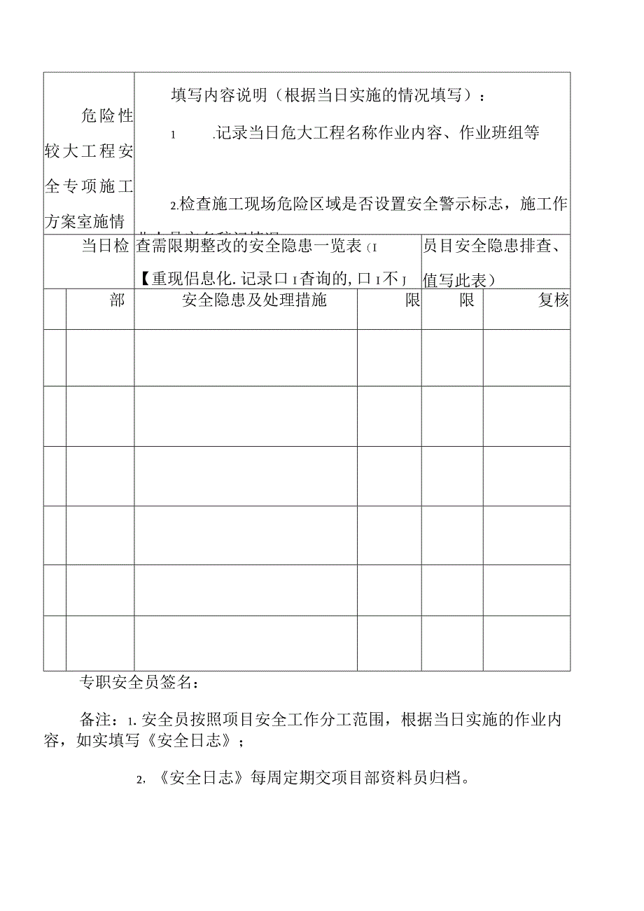 2023年建筑施工现场专职安全生产管理人员安全日志.docx_第2页