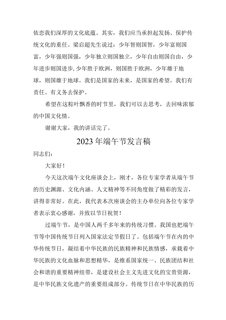 2023年端午节发言稿10篇_002.docx_第2页