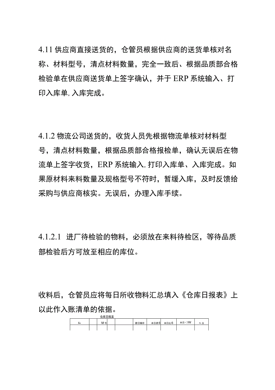 原材料物料半成品成品的仓库管理作业办法.docx_第3页