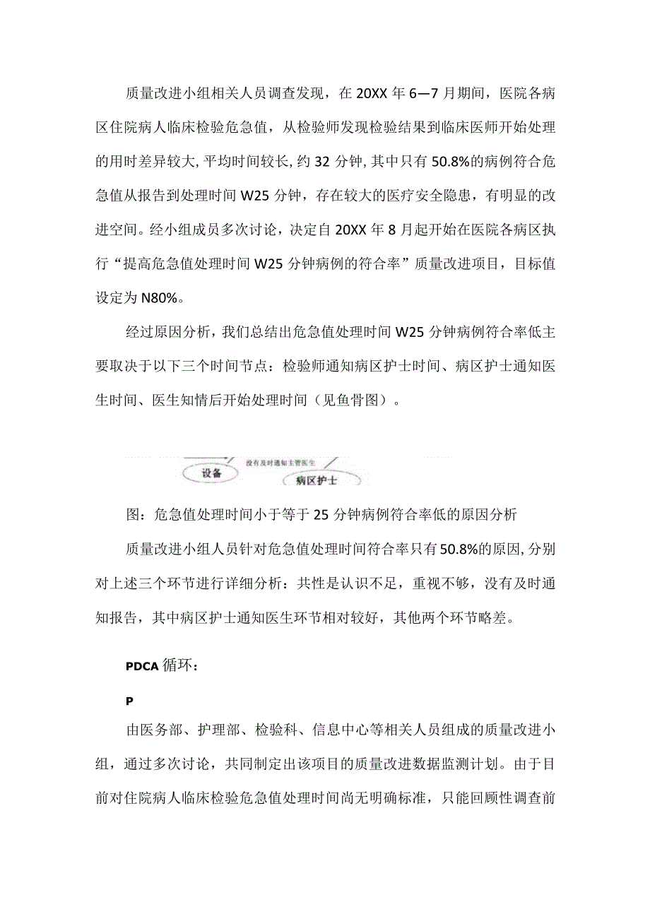 医务科护理部检验科多部门运用PDCA循环提高危急值处理时间小于等于25分钟病例符合率.docx_第2页