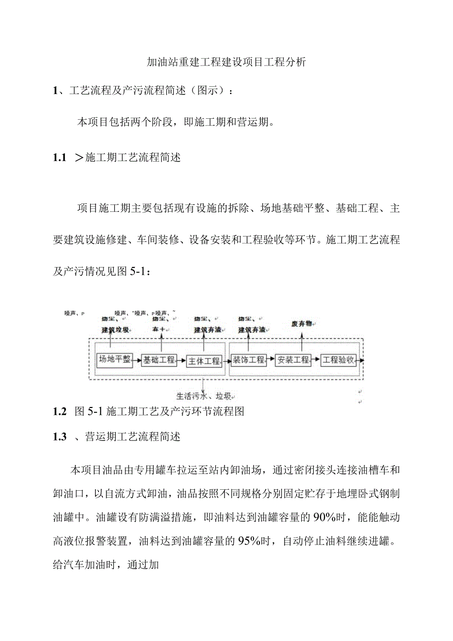 加油站重建工程建设项目工程分析.docx_第1页