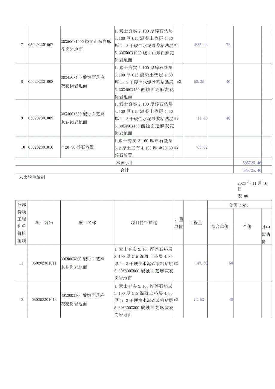 分部分项工程和单价措施项目清单与及计价表.docx_第2页