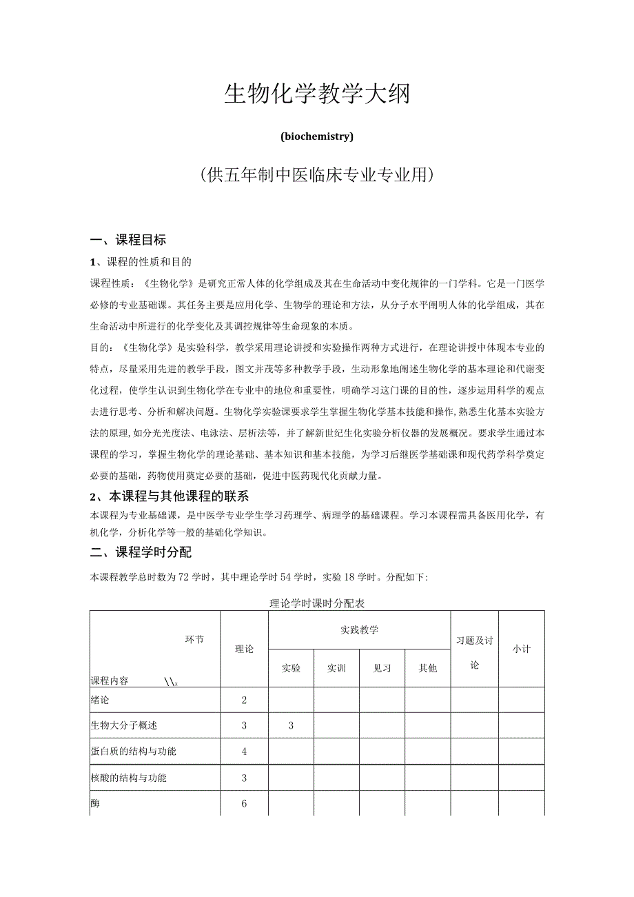 中医临床生化大纲.docx_第1页