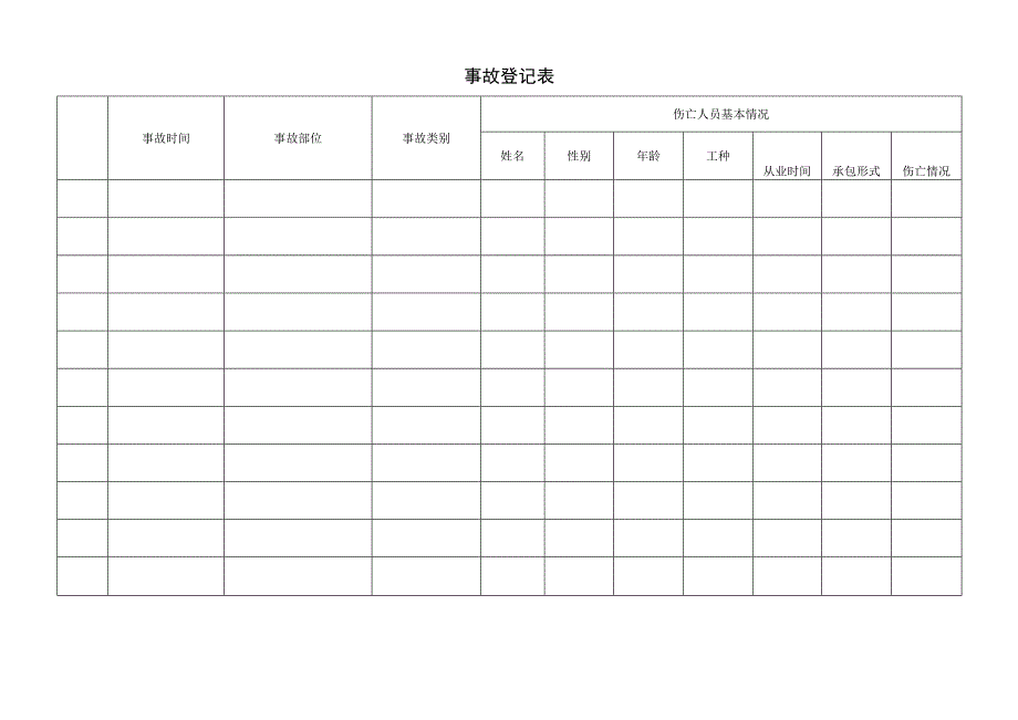 事故登记表.docx_第1页