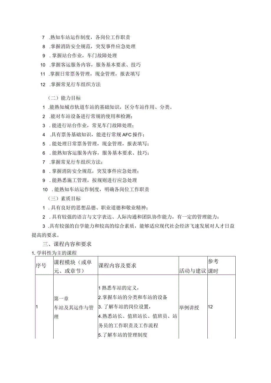 《城市轨道交通站务员》课程标准.docx_第2页