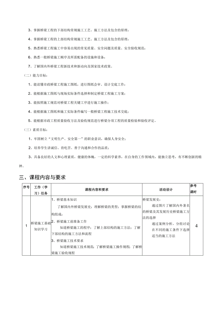 《桥涵施工技术》课程标准.docx_第2页